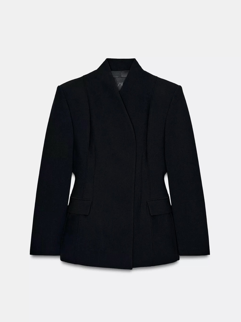 Zara Black Tailored ZW Collection Blazer